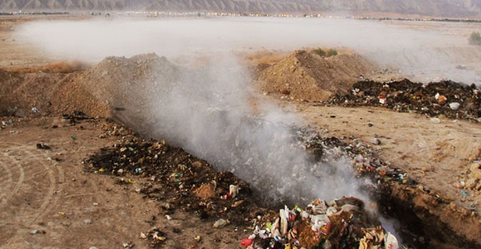   سایت جمع‌آوری زباله محمدآباد در آتش سوخت