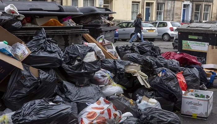 اعتصاب رفتگران و شهر زباله در اسکاتلند