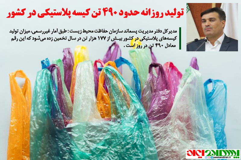 تولید روزانه حدود 490 تن کیسه‌ پلاستیکی در کشور