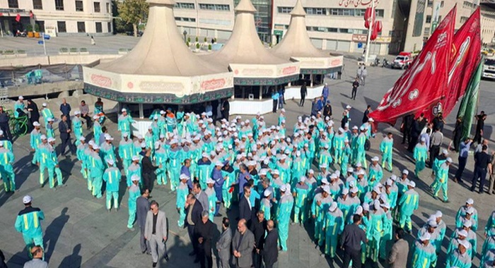 اذن خدمت پاکبانان مشهدی از امام رضا(ع) برای حضور در اربعین