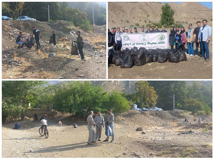 جمع آوری ۳۰۰ کیلوزباله در برنامه پاکسازی رودخانه جاجرود