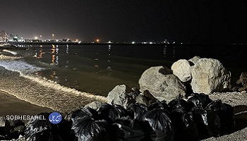 مسافران نوروزی و کمبود سطل زباله در نوار ساحلی بندرعباس