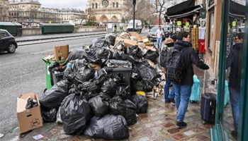 پاریس غرق در زباله شد